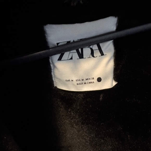 Zara lined faux leather Aviator Jacket - Picture 3 of 3